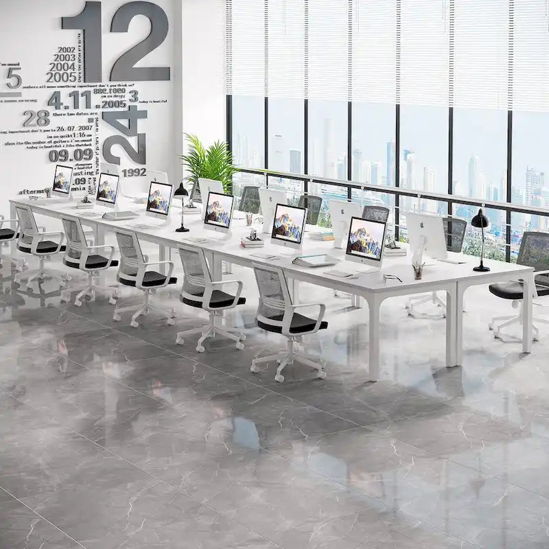 6.5FT Conference Meeting Seminar Business Table Set for 8-12 Person (Set of 2)