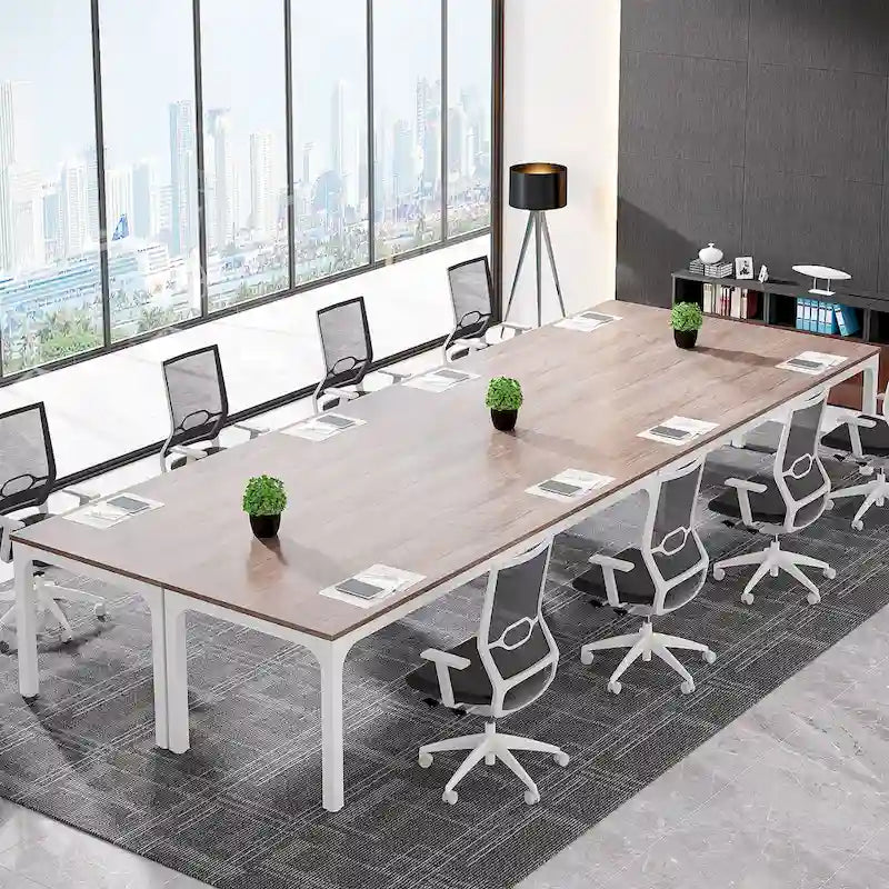6.5FT Conference Meeting Seminar Business Table Set for 8-12 Person (Set of 2)
