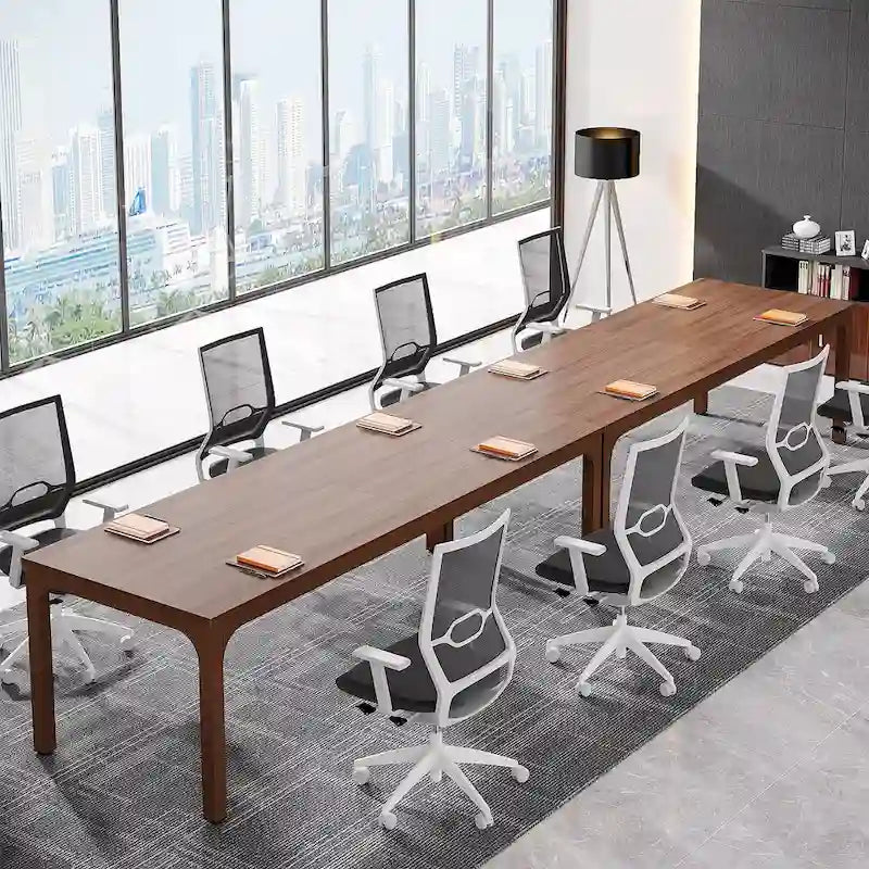 6.5FT Conference Meeting Seminar Business Table Set for 8-12 Person (Set of 2)