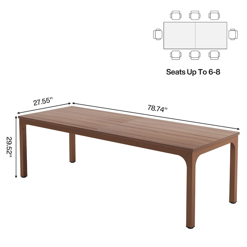6.5FT Conference Meeting Seminar Business Table Set for 8-12 Person (Set of 2)