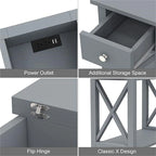 End Table with Flip Top and Charging Station