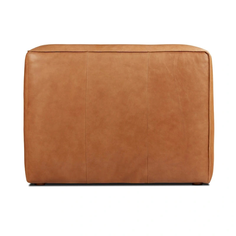 Poly & Bark Piazza 95 Sofa in Saddle Tan - Full Grain Genuine Italian Leather