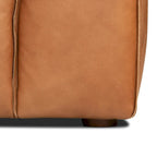 Poly & Bark Piazza 95 Sofa in Saddle Tan - Full Grain Genuine Italian Leather