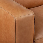 Poly & Bark Piazza 95 Sofa in Saddle Tan - Full Grain Genuine Italian Leather