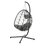 Indoor Outdoor Wicker Hanging Egg Chair with Stand
