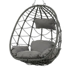 Indoor Outdoor Wicker Hanging Egg Chair with Stand