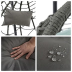 Indoor Outdoor Wicker Hanging Egg Chair with Stand
