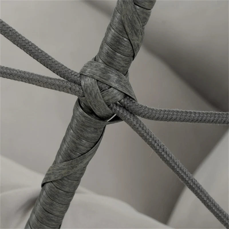 Indoor Outdoor Wicker Hanging Egg Chair with Stand