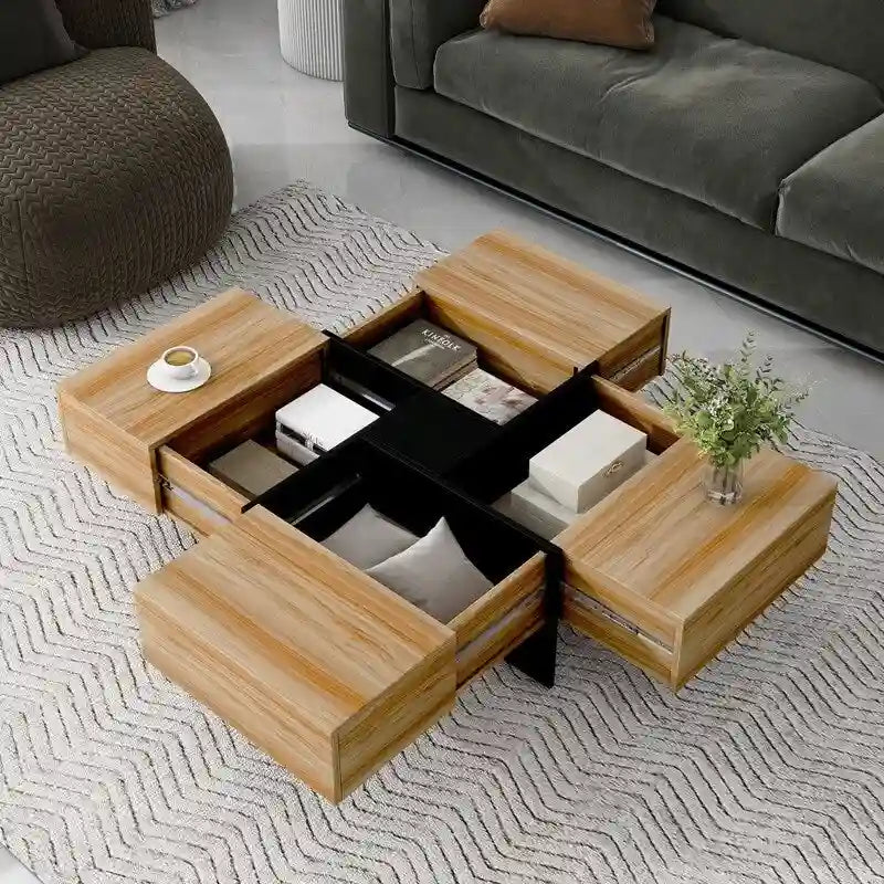 Unique Design Coffee Table with Extendable Sliding Tabletop