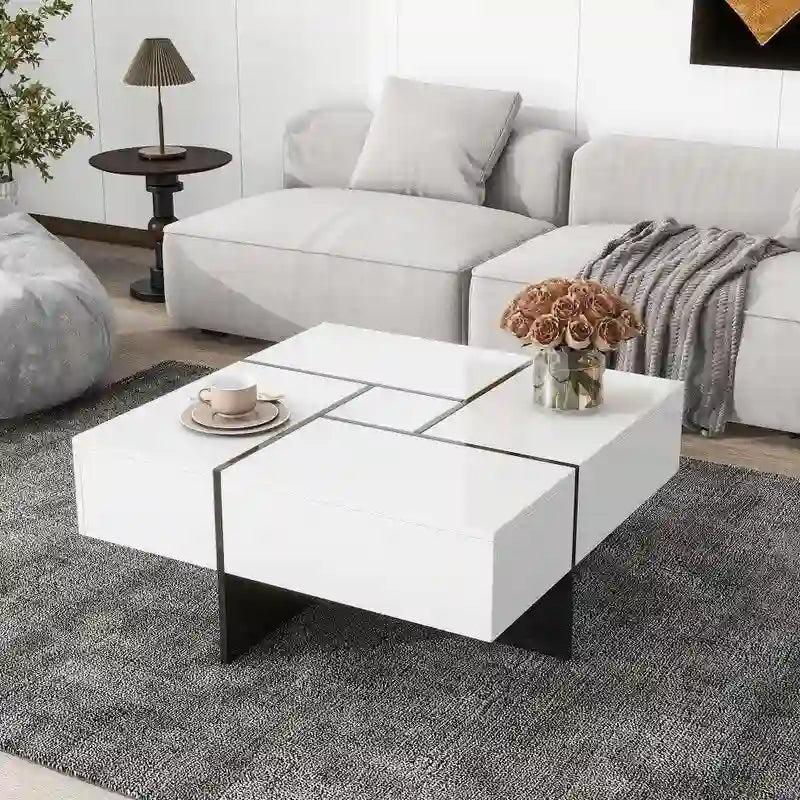 Unique Design Coffee Table with Extendable Sliding Tabletop