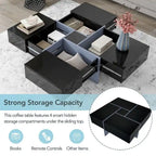 Unique Design Coffee Table with Extendable Sliding Tabletop