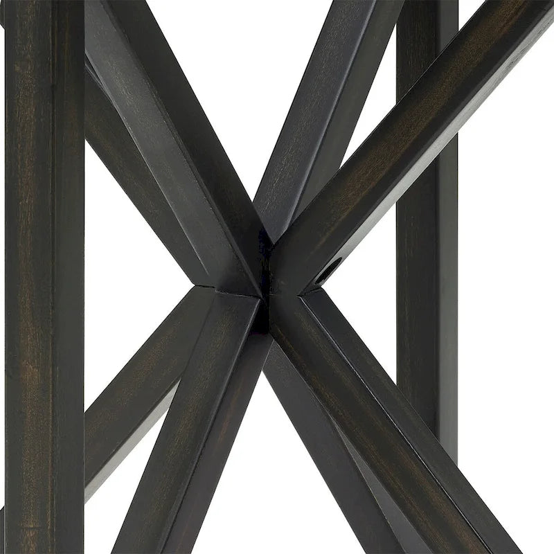 Tempered Glass Coffee Table Solid Wood Base Round Transparent Glass Top