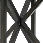 Tempered Glass Coffee Table Solid Wood Base Round Transparent Glass Top