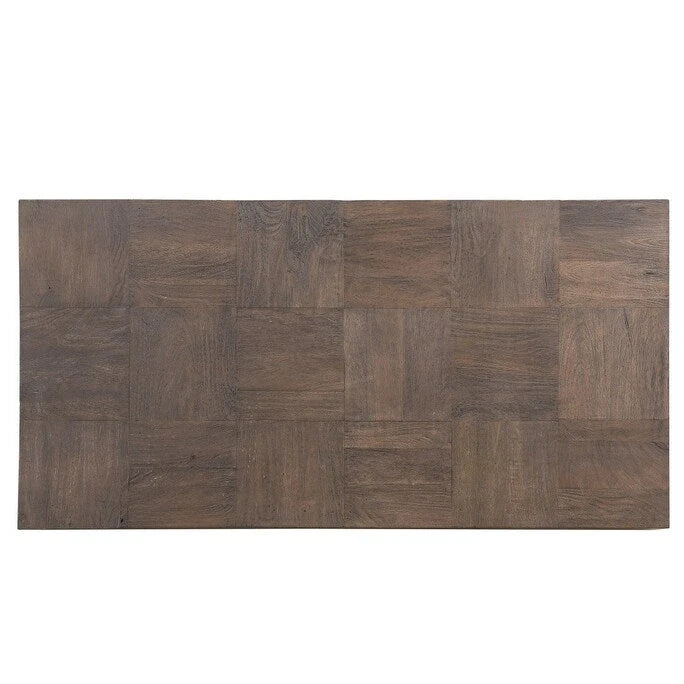 HomeRoots 59 Dark Brown And Black Solid Wood Coffee Table - 59