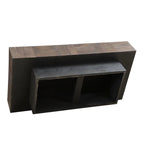 HomeRoots 59 Dark Brown And Black Solid Wood Coffee Table - 59