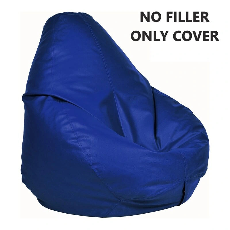Leatherette Bean Bag Cover Filling Not Included, Ideal for Children and Teenagers by Ample Decor