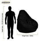 Leatherette Bean Bag Cover Filling Not Included, Ideal for Children and Teenagers by Ample Decor