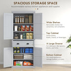 High Quality Home 72 Kitchen Pantry Storage Cabinet with 4 Doors