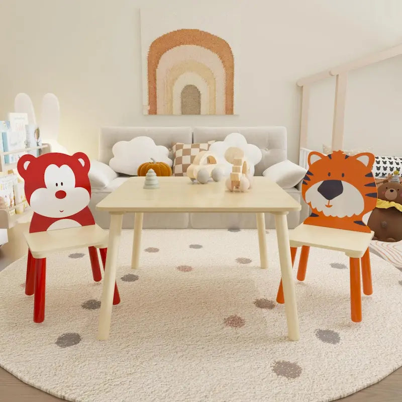 3 Pieces Toddler Table and Chair Set