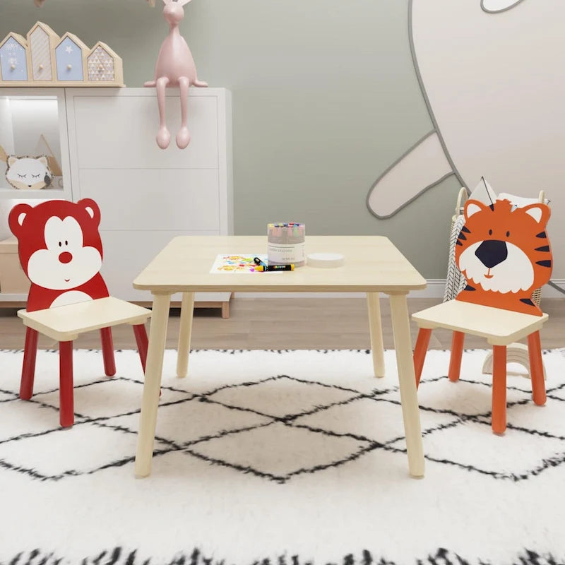 3 Pieces Toddler Table and Chair Set