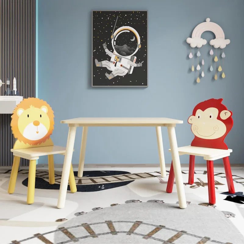 3 Pieces Toddler Table and Chair Set