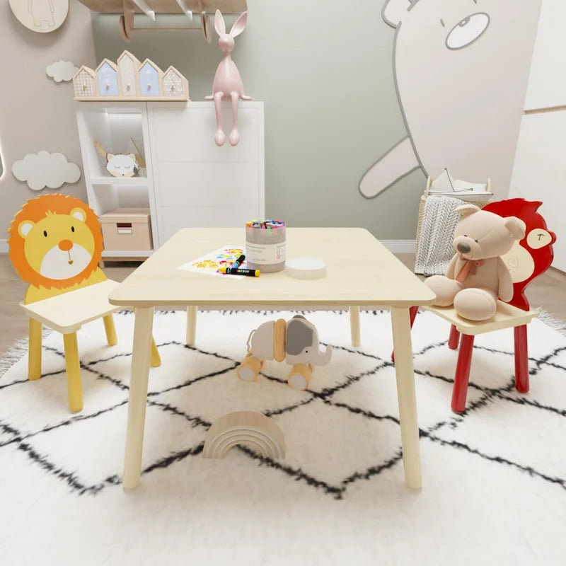 3 Pieces Toddler Table and Chair Set