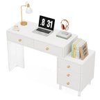 Modern 5 Drawers Computer Writing Desk with Acrylic Base