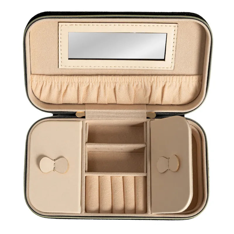 Household Essentials Fabric Travel Jewelry Organizer Box - 7.1L x 3.9W x 2.0H