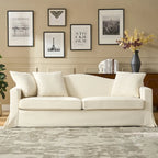 Antonio Transitional 83.5 Slipcovered Sofa with Curved Back by HULALA HOME