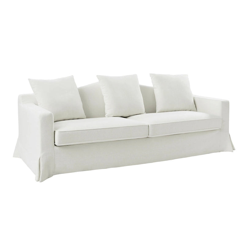 Antonio Transitional 83.5 Slipcovered Sofa with Curved Back by HULALA HOME