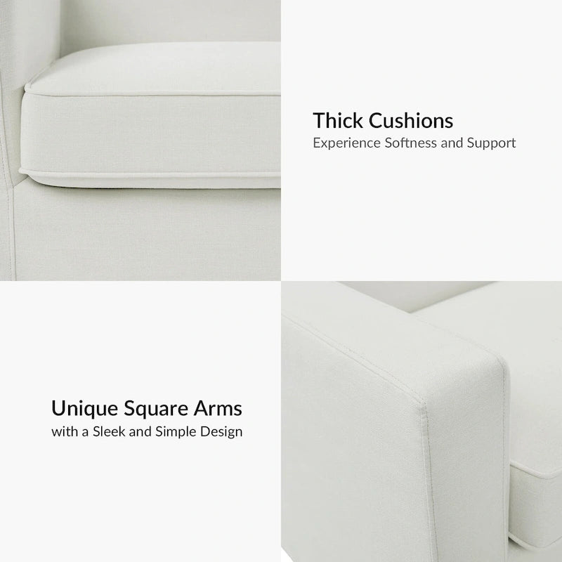 Antonio Transitional 83.5 Slipcovered Sofa with Curved Back by HULALA HOME