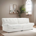 96 Cloud Style Sectional Loveseat Sofa,Modern Velvet Fabric Couches