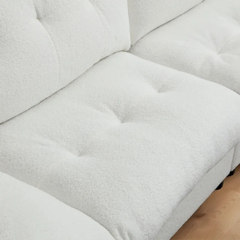 96 Cloud Style Sectional Loveseat Sofa,Modern Velvet Fabric Couches