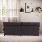 96 Cloud Style Sectional Loveseat Sofa,Modern Velvet Fabric Couches