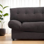 96 Cloud Style Sectional Loveseat Sofa,Modern Velvet Fabric Couches