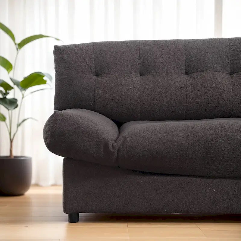 96 Cloud Style Sectional Loveseat Sofa,Modern Velvet Fabric Couches