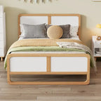 Modern Style Solid Wood Platform Bed for Kids, Teens, Adults