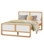 Modern Style Solid Wood Platform Bed for Kids, Teens, Adults